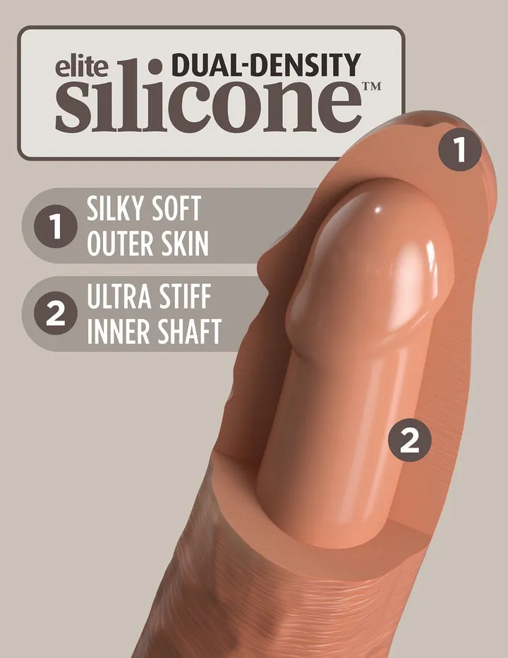 King Cock Elite 8'' Dual Density Cock Flesh Realistic Dildo Suction Cup Sex Toy