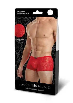 Lace King Lace Trunks L/xl Red