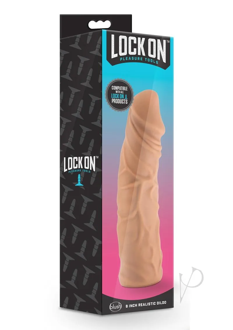 Lock On Realistic Dildo 8 Mocha