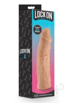 Lock On Realistic Dildo 8 Mocha