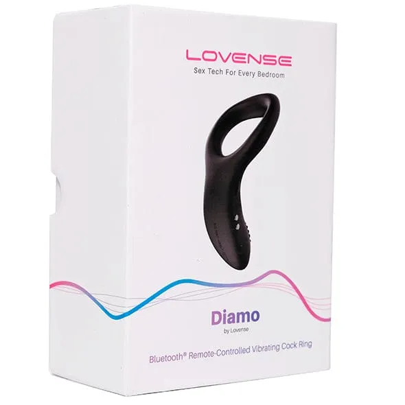 Lovense - Diamo App-Controlled Vibrating Silicone Cock Ring (Black)