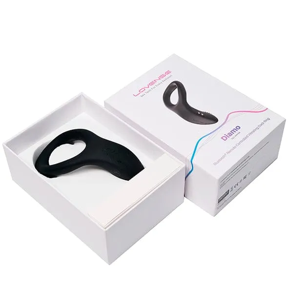 Lovense - Diamo App-Controlled Vibrating Silicone Cock Ring (Black)