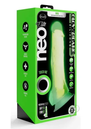 Neo Elite Gitd Dd Cock W/balls 7.5 Grn