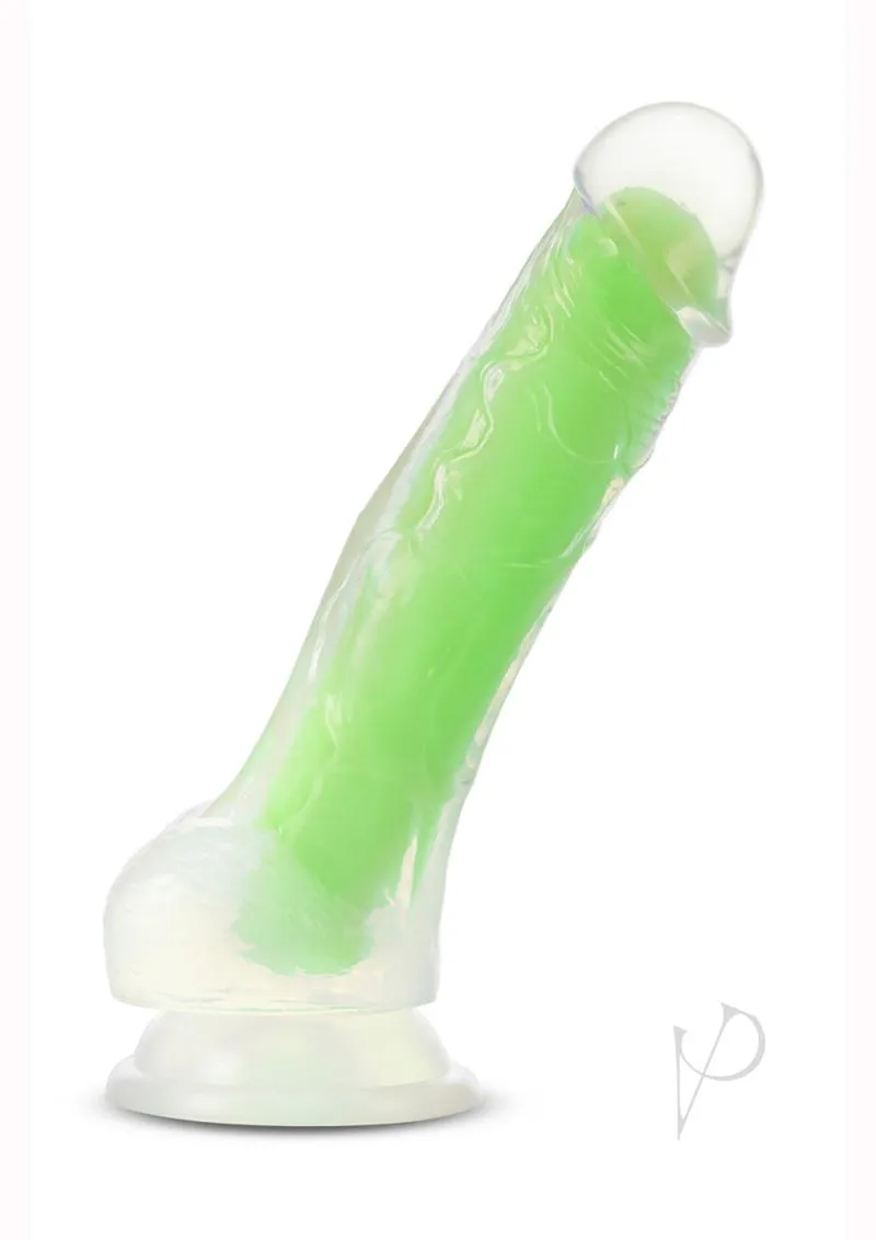 Neo Elite Gitd Dd Cock W/balls 7.5 Grn