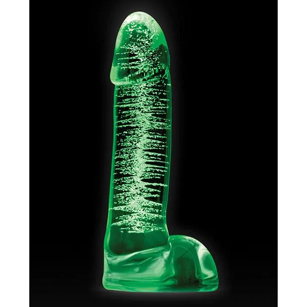 NS Novelties - Firefly Glow in the Dark Smooth Glass Ballsey Dildo 4 (Clear)