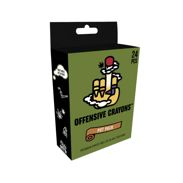 Offensive Crayons 24pk Pot Edition by Wood Rocket