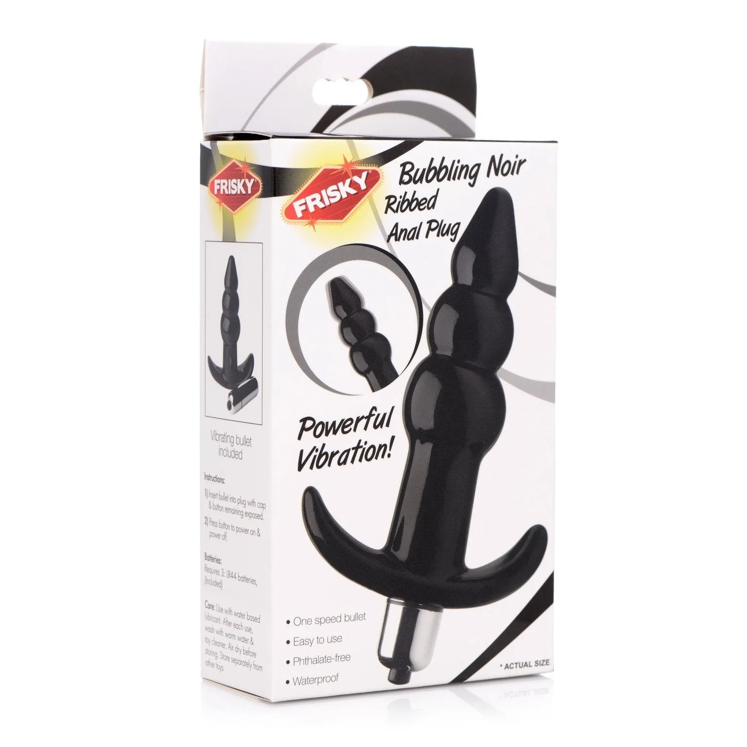 Ribbed Vibrating Butt Plug