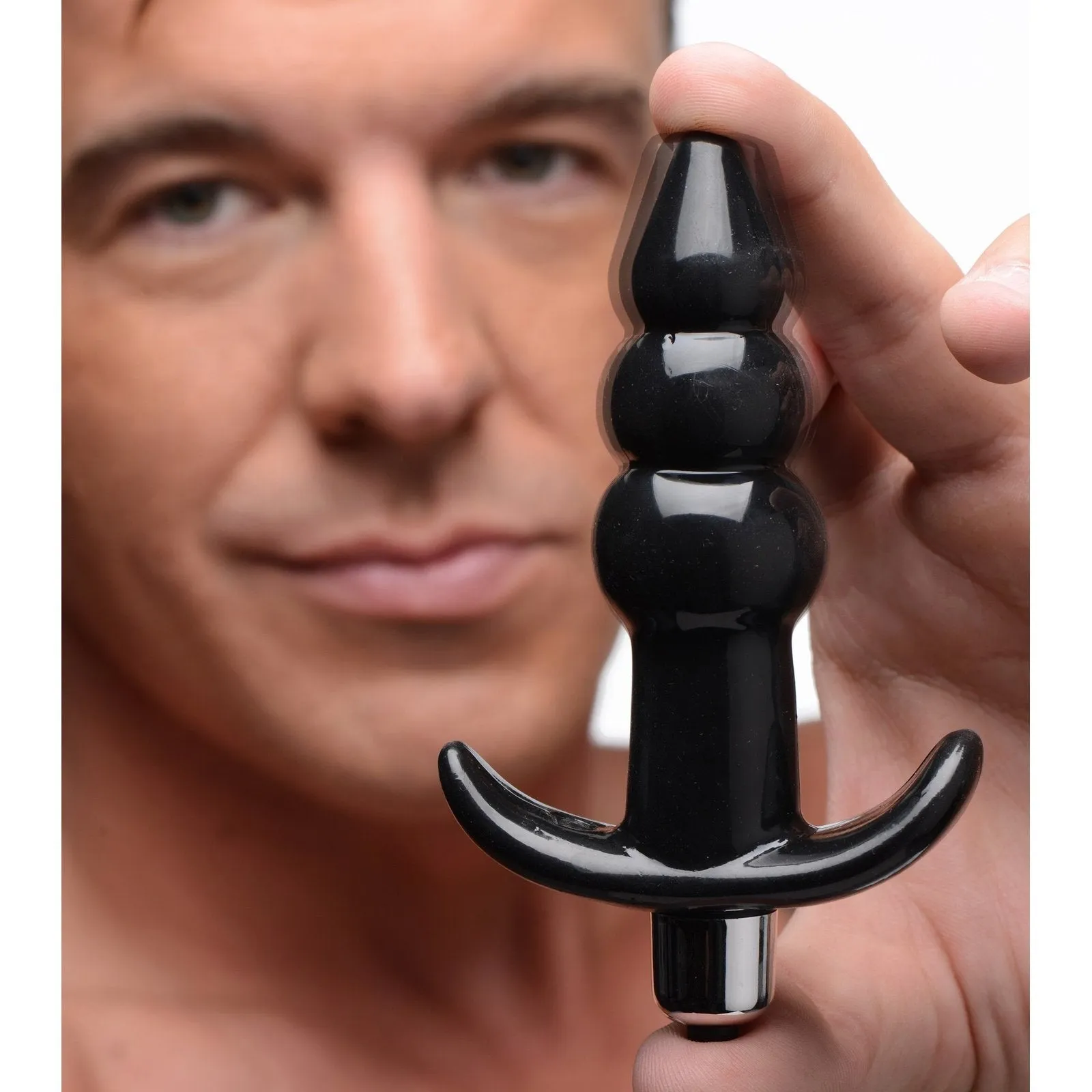 Ribbed Vibrating Butt Plug