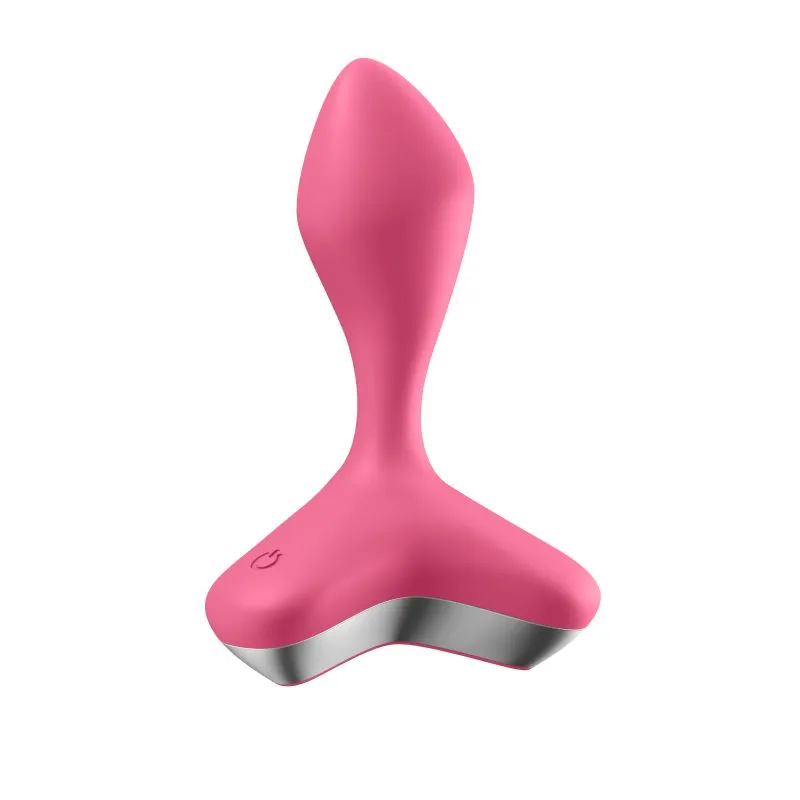Satisfyer Game Changer Vibrating Anal Plug Silicone Butt Vibrator USB Pink