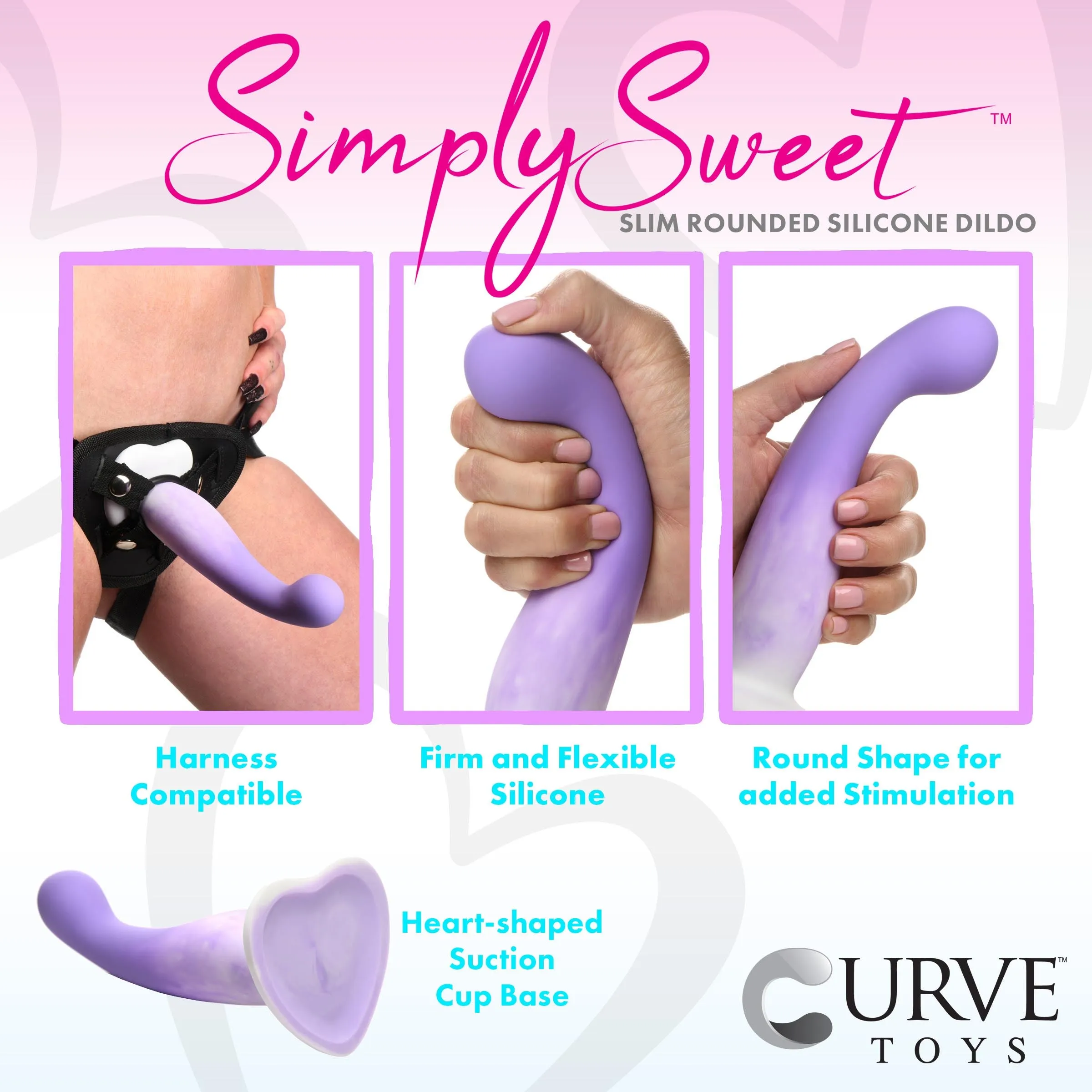 Simply Sweet Slim G-Spot Silicone Dildo