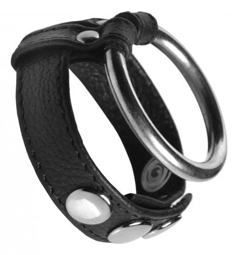 Strict Leather Steel Cock and Ball Ring