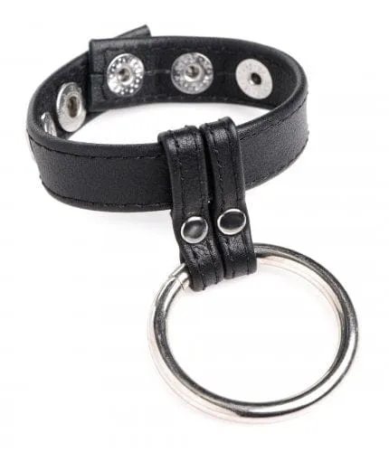 Strict Leather Steel Cock and Ball Ring