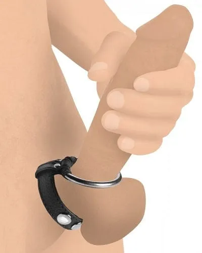 Strict Leather Steel Cock and Ball Ring