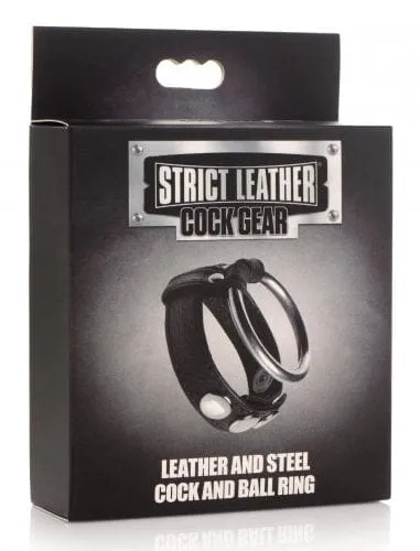Strict Leather Steel Cock and Ball Ring