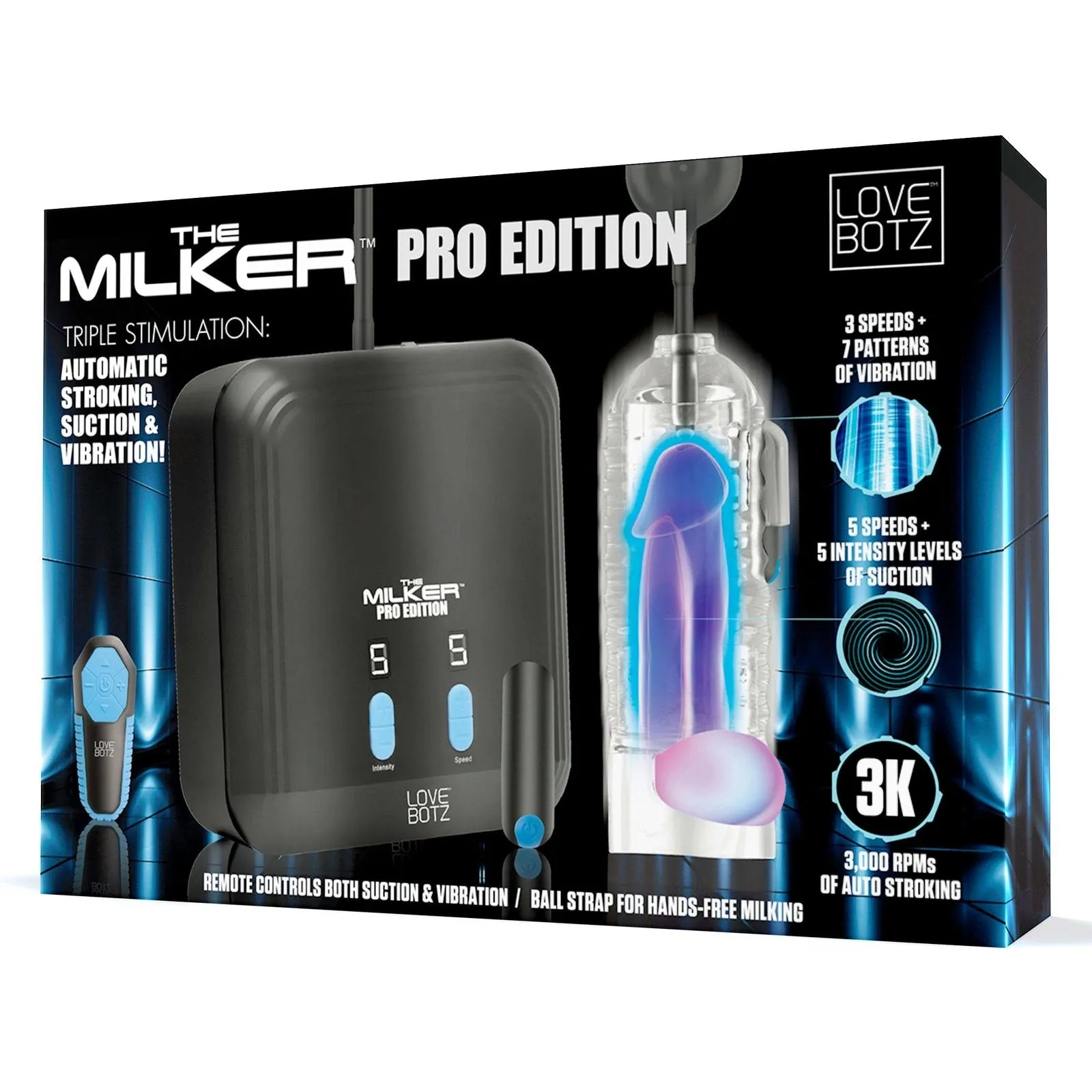 The Milker Pro Edition With Automatic Stroking. Suction And Vibration