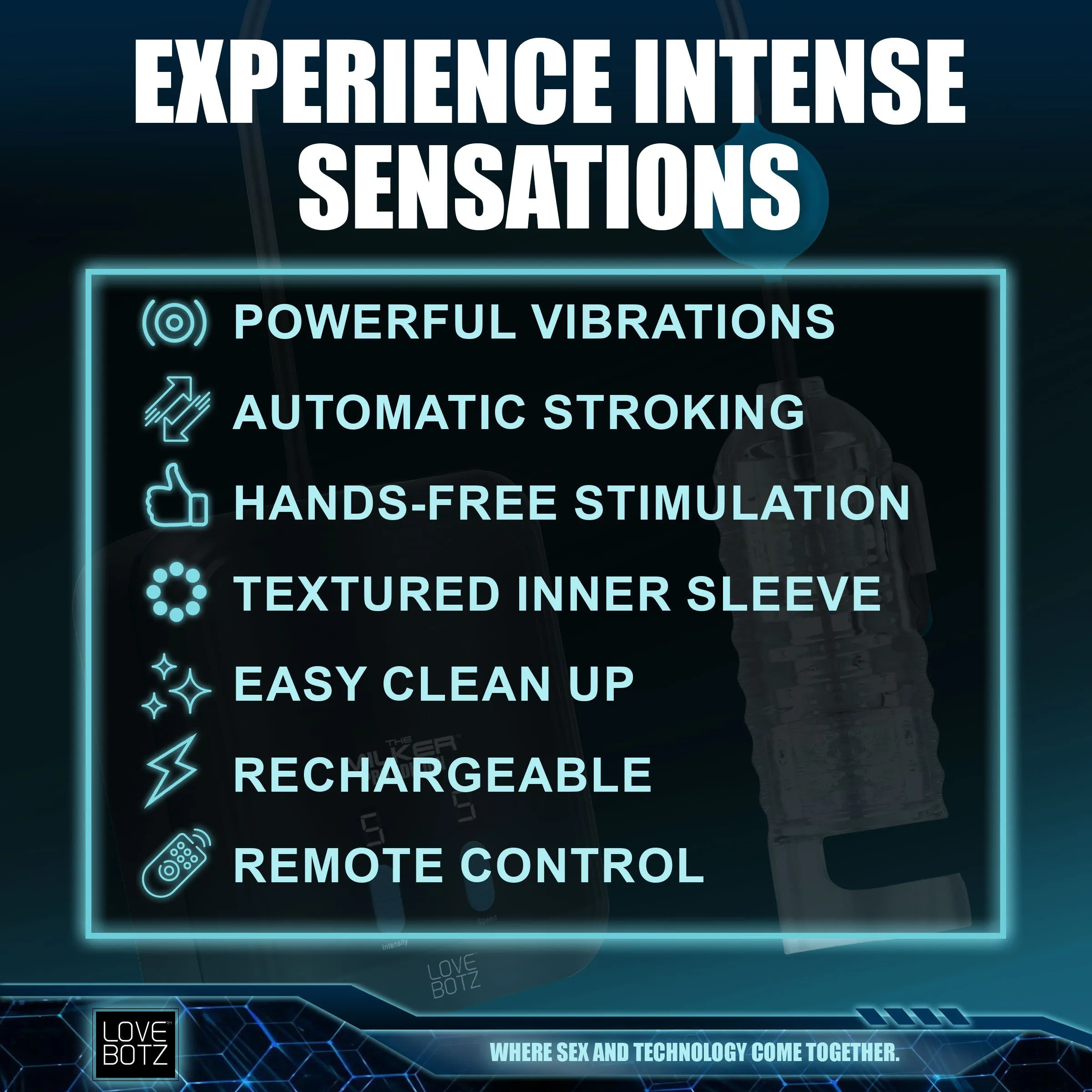 The Milker Pro Edition With Automatic Stroking. Suction And Vibration