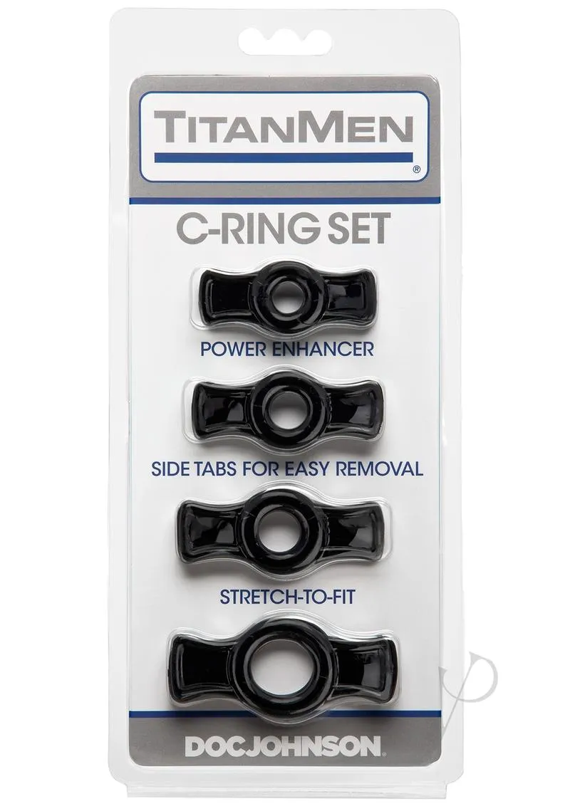 Titanmen Cock Ring Set Black