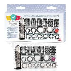 Try-Curious Cock Ring and Sleeve Set 15-pieces Couples Sex Toy Kit