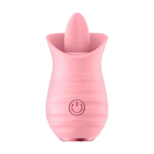 Tv08: TONGUE FLICKERING VIBRATOR - PINK