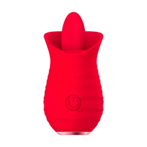 Tv08: TONGUE FLICKERING VIBRATOR - RED
