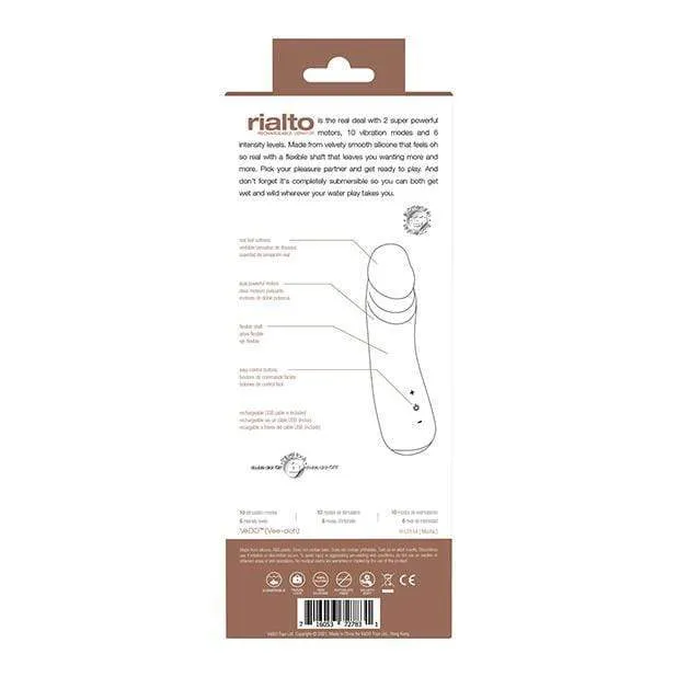VeDO - Rialto Rechargeable Realistic Vibrating Dildo 7.5