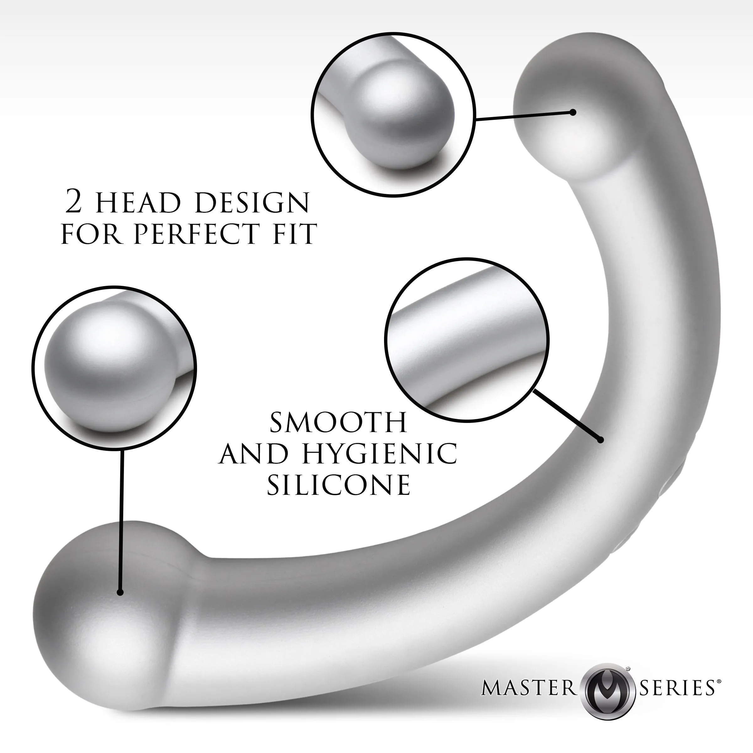 Vibra-crescent Vibrating Silicone Dual-ended Dildo -
