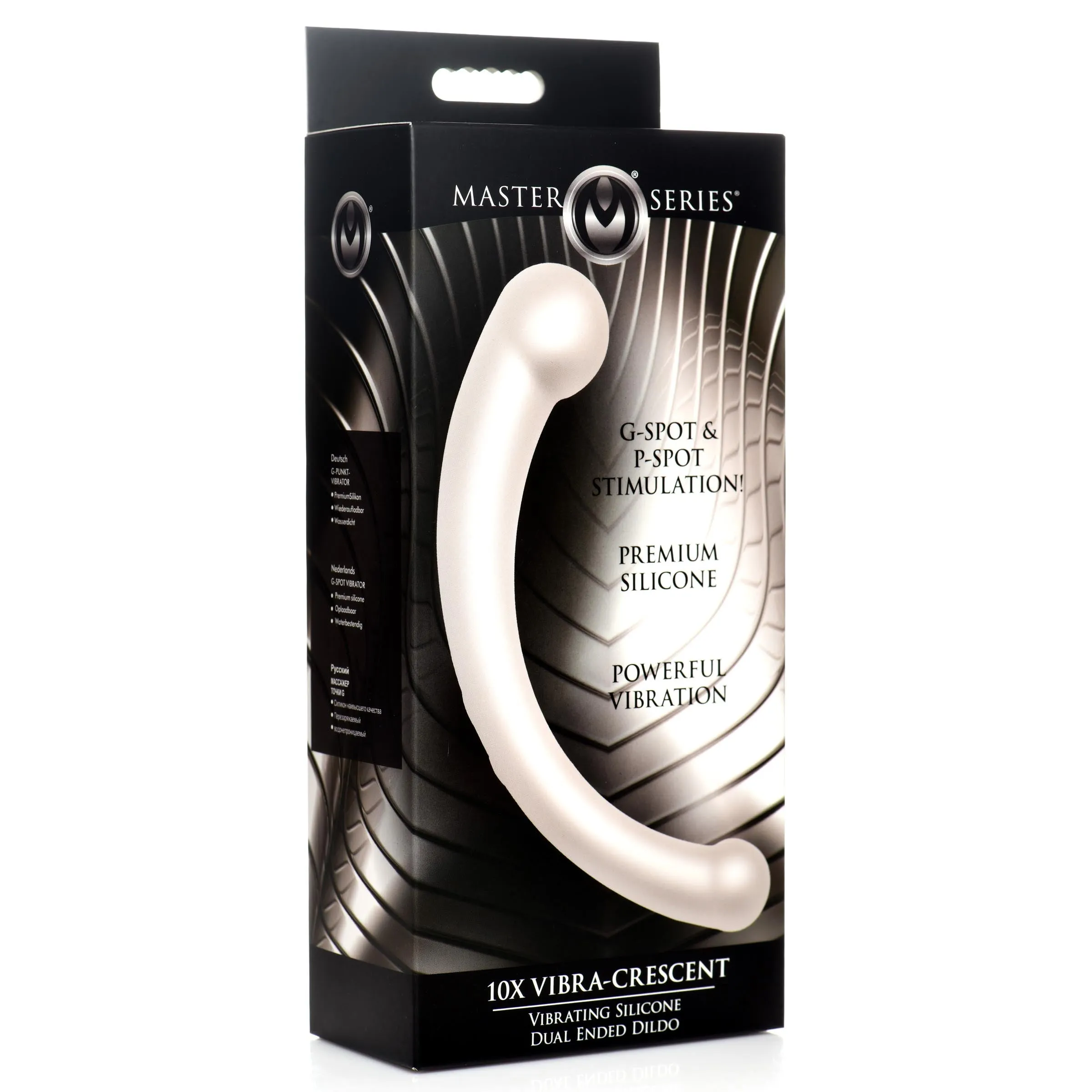 Vibra-crescent Vibrating Silicone Dual-ended Dildo -