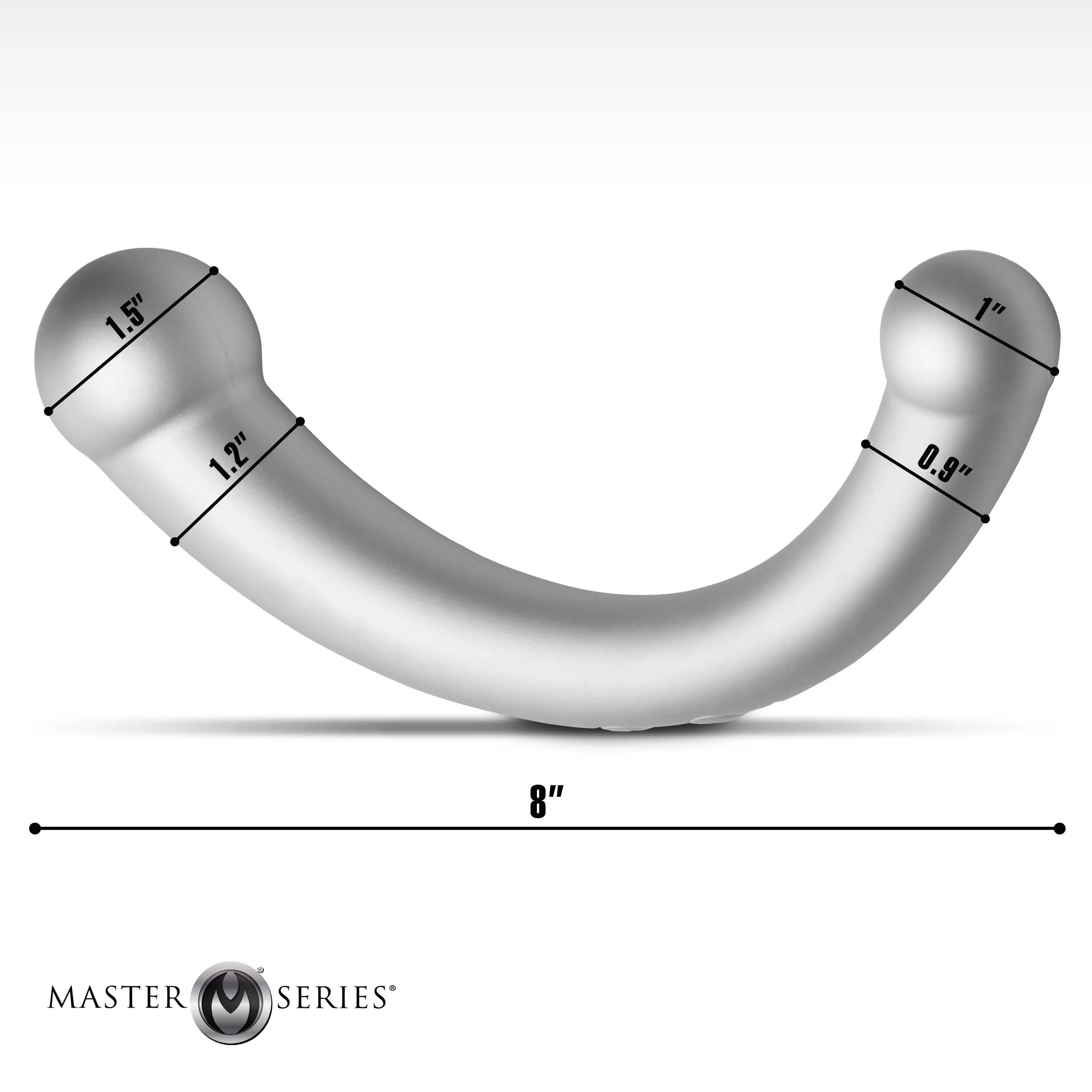 Vibra-crescent Vibrating Silicone Dual-ended Dildo -
