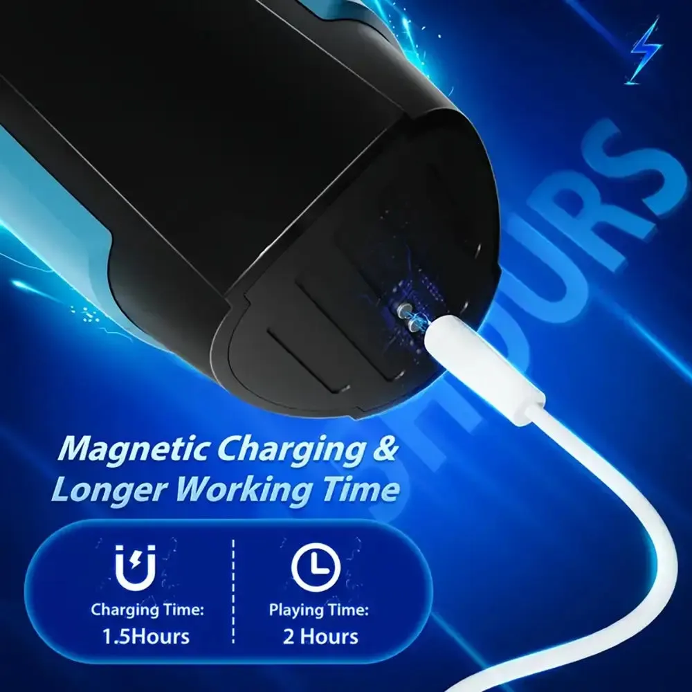 Vibrating Telescopic Starry LED Light Male Automatic Masturbator