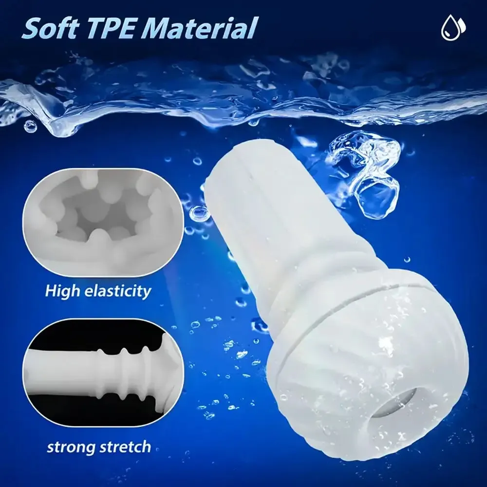 Vibrating Telescopic Starry LED Light Male Automatic Masturbator