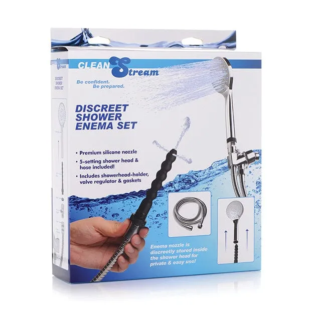 XR - CleanStream Discreet Shower Enema Set (Silver)